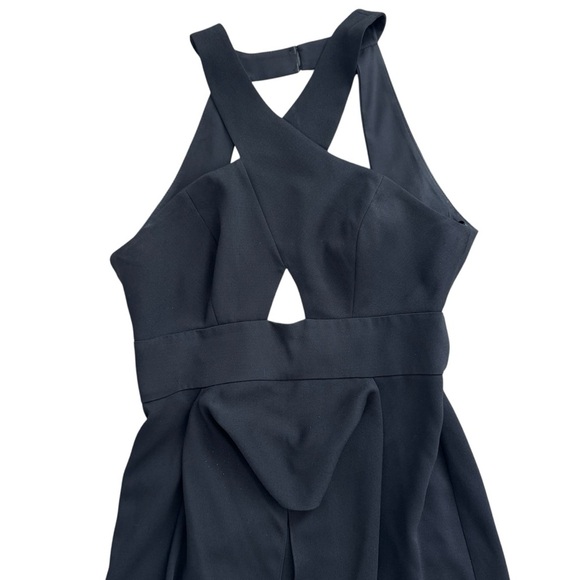 BCBG MAXAZRIA Black Bryleigh Halter Cutout Gown / Long Dress Size 10 - Picture 7 of 14